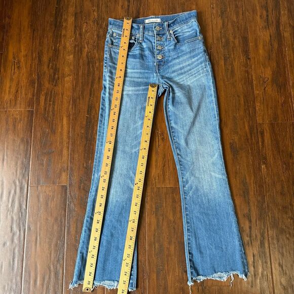 MADEWELL Cali Demi-Boot Jeans Chewed-Hem Edition Exposed Buttons #G0997 - Picture 14 of 15